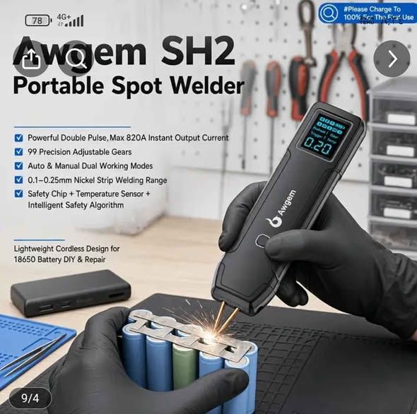 SH2 Portable Spot Welder for 18650 Lithium Batteries — Jordan