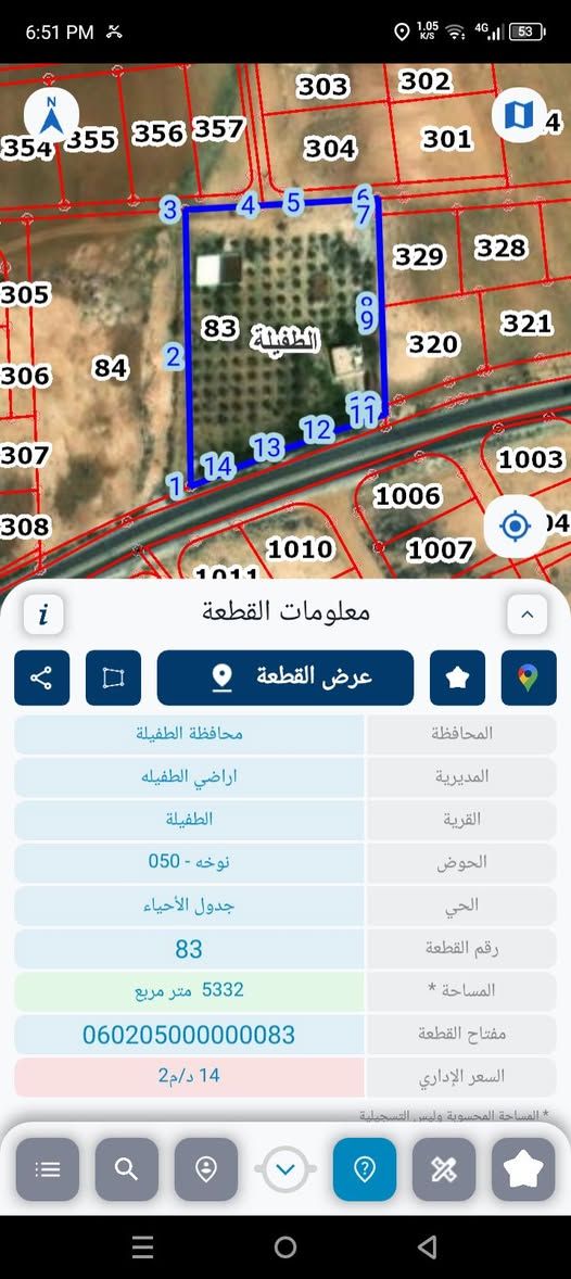 Land for Sale in Nukheh, Tafilah – Orchard with House & Water Wells
