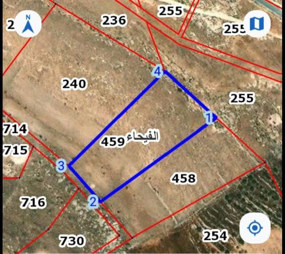 4.5 Dunam Land for Sale in Al-Fayha, Madaba