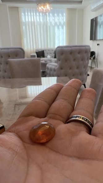 حجر ياقوت أصفر مع شهادة معتمدة — الأردن (5)