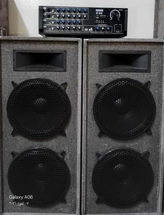 جهاز أمبليفاير DJ 1000 واط مع سماعتين 12 إنش