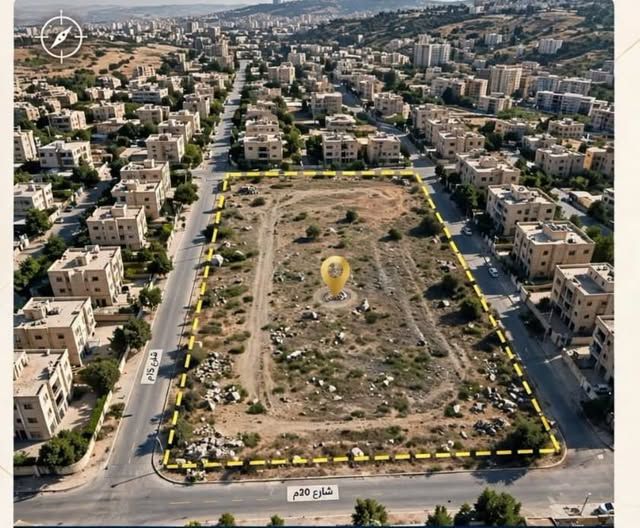 قطعة أرض سكنية على شارعين – 506 م²