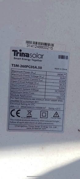 Trina Solar 260W Solar Panel — Amman, Jordan (2)