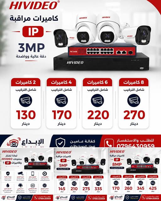 كاميرات مراقبة IP عالية الدقة HiVideo