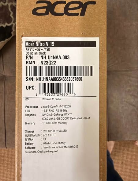 جهاز Acer Nitro V15 RTX 5060 — الأردن (3)
